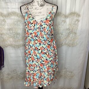 O’Neill Floral Wrap Mini Dress Medium NEW!